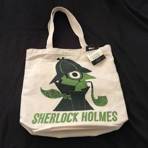 Sleuth Sherlock Holmes Tote Canvas Book Bag